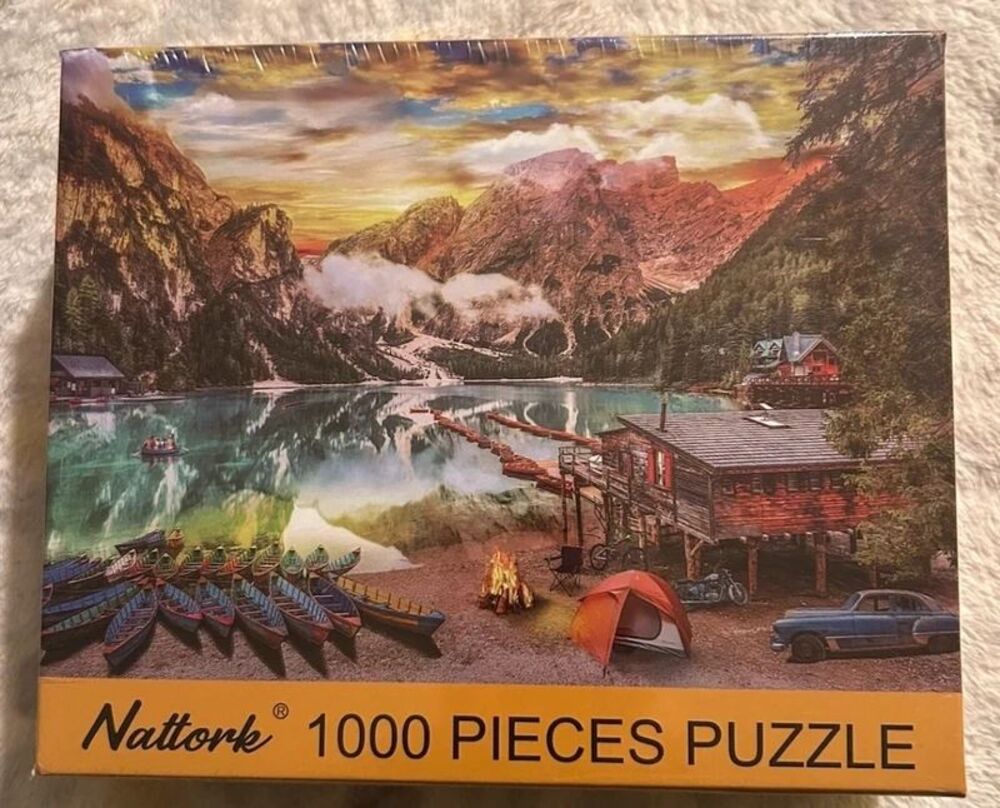 Nattork 1000Pc Jigsaw Puzzle Landscapes Mountains Lake Scene New